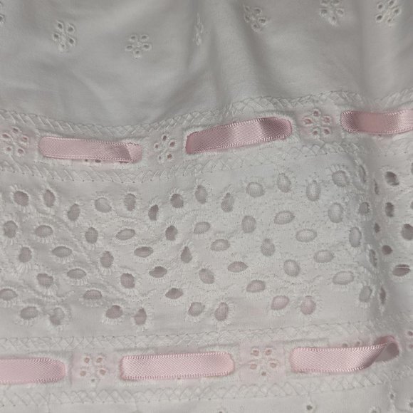 B T Kids White & Pink Embroidered‎ Dress - Picture 4 of 8